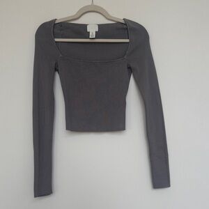 H&M Charcoal Long Sleeve Top